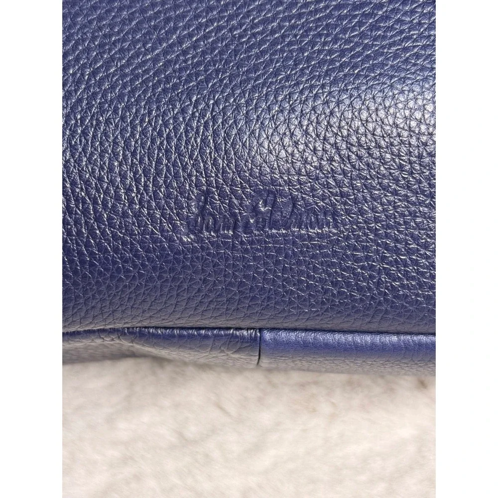 Rare Sam Edelman Blue Pebbled Leather Crossbody Bag w Studded‎ Reversible Strap